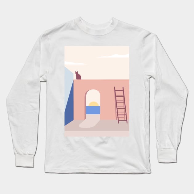 Boho travel art #3 Long Sleeve T-Shirt by GreekTavern